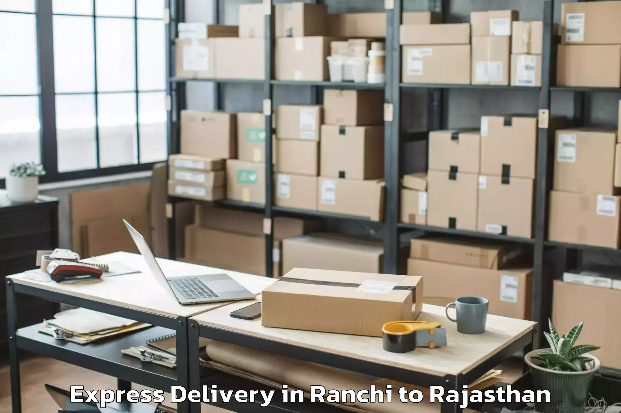 Book Your Ranchi to Pindwara Express Delivery Today